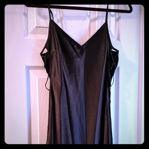 VS Satin Black Side Lace-Up Teddy